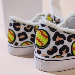 Women's Baseball Graphic Sneakers Low Top Canvas Shoes