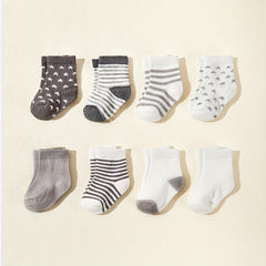 Striped Star Knit Socks Soft Comfortable Breathable Boys Girls Accessories