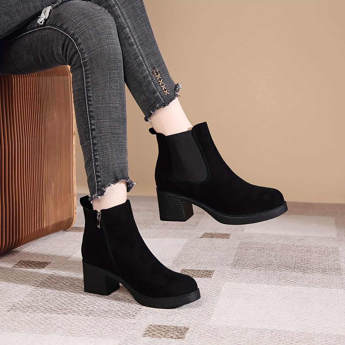 Women's Chunky Heel Ankle Boots & Shoes