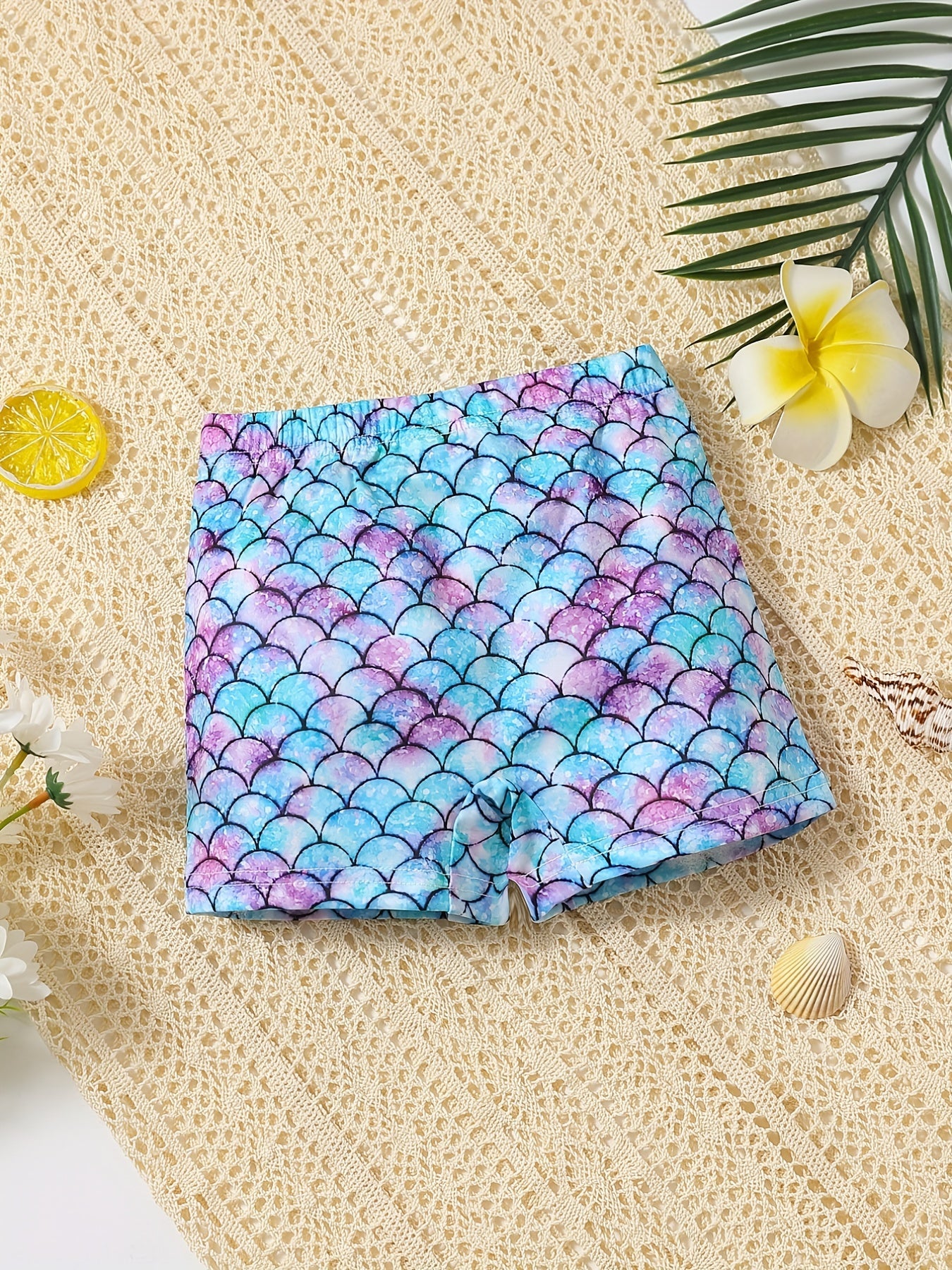Baby Girls Mermaid Beach Shorts Swimming Trunks for Summer