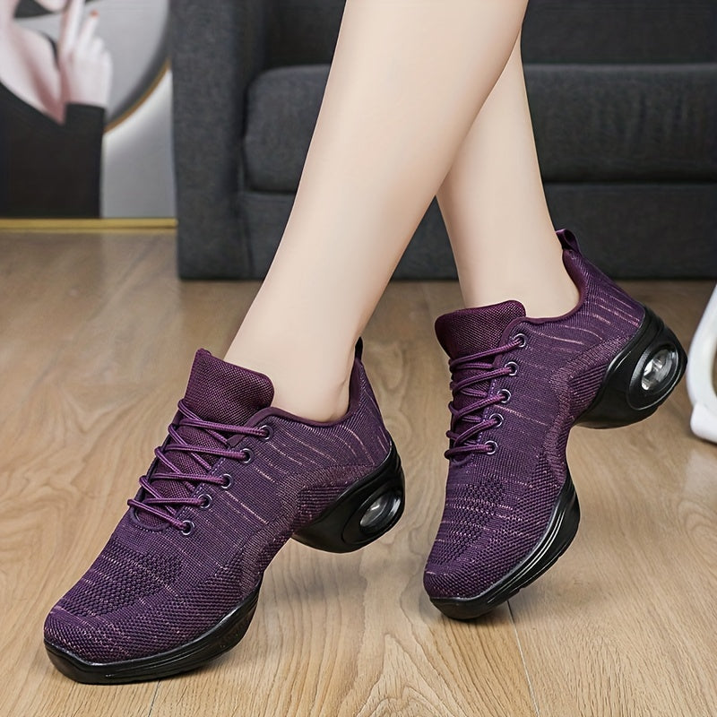 Women's Arch Support Lace Up Dance Shoes with Soft Sole