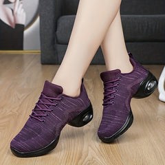 Women's Arch Support Lace Up Dance Shoes with Soft Sole
