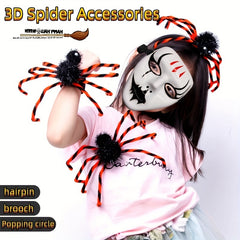 Spider Shaped Hair Clip Slap Bracelet Brooch