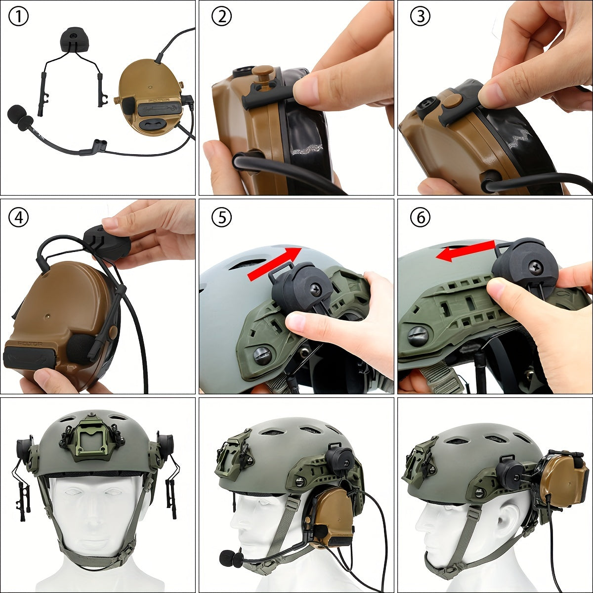 Headphone Holder for Comtac II Helmet ARC OPS CORE Rail Adapter