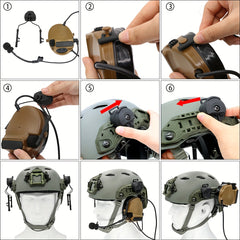 Headphone Holder for Comtac II Helmet ARC OPS CORE Rail Adapter