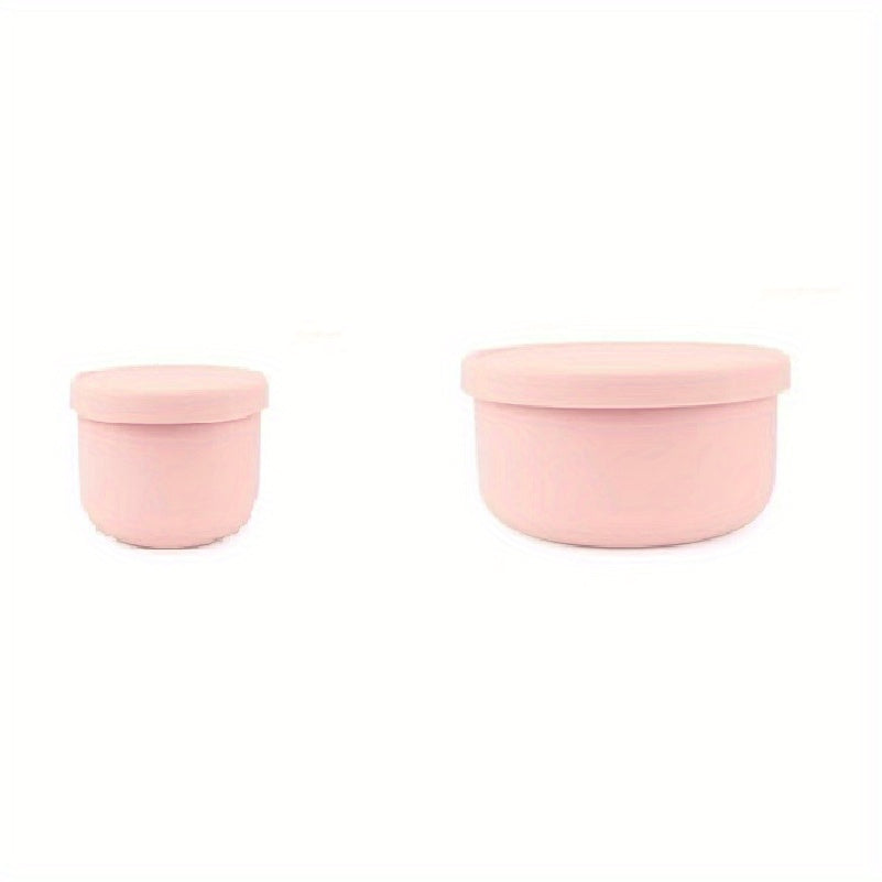 2pcs Silicone Kids Bento Box Leak Proof Lunch Box No BPAs & Chemical Dyes