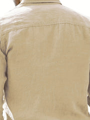 Men's Long Sleeve Button-Up Shirt for Business Occasions