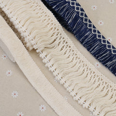 2 Yards Cotton Fringe Trim Tassel Lace For DIY Crafts Clothing Wedding