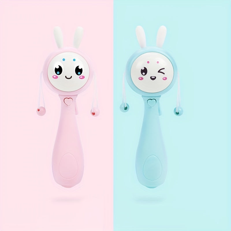 Music Rabbit Baby Rattle Toy, Teething Ear, 0-18 Mon