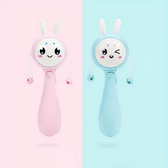 Music Rabbit Baby Rattle Toy, Teething Ear, 0-18 Mon