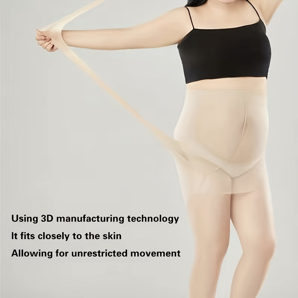 4 Pairs Plus Size Casual Pantyhose Set Women's Plus Semi Sheer Control Top