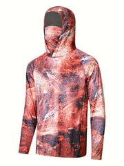 Men's Tie Dye UPF 50 Sun Protection Hoodie With Mask