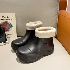 Women's Winter Rain Boots Waterproof Fleece Lined Warm Snow Boots