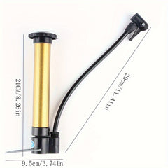 Golden Basketball Pump Household Inflatable Pump Mini Portable Manual Pump