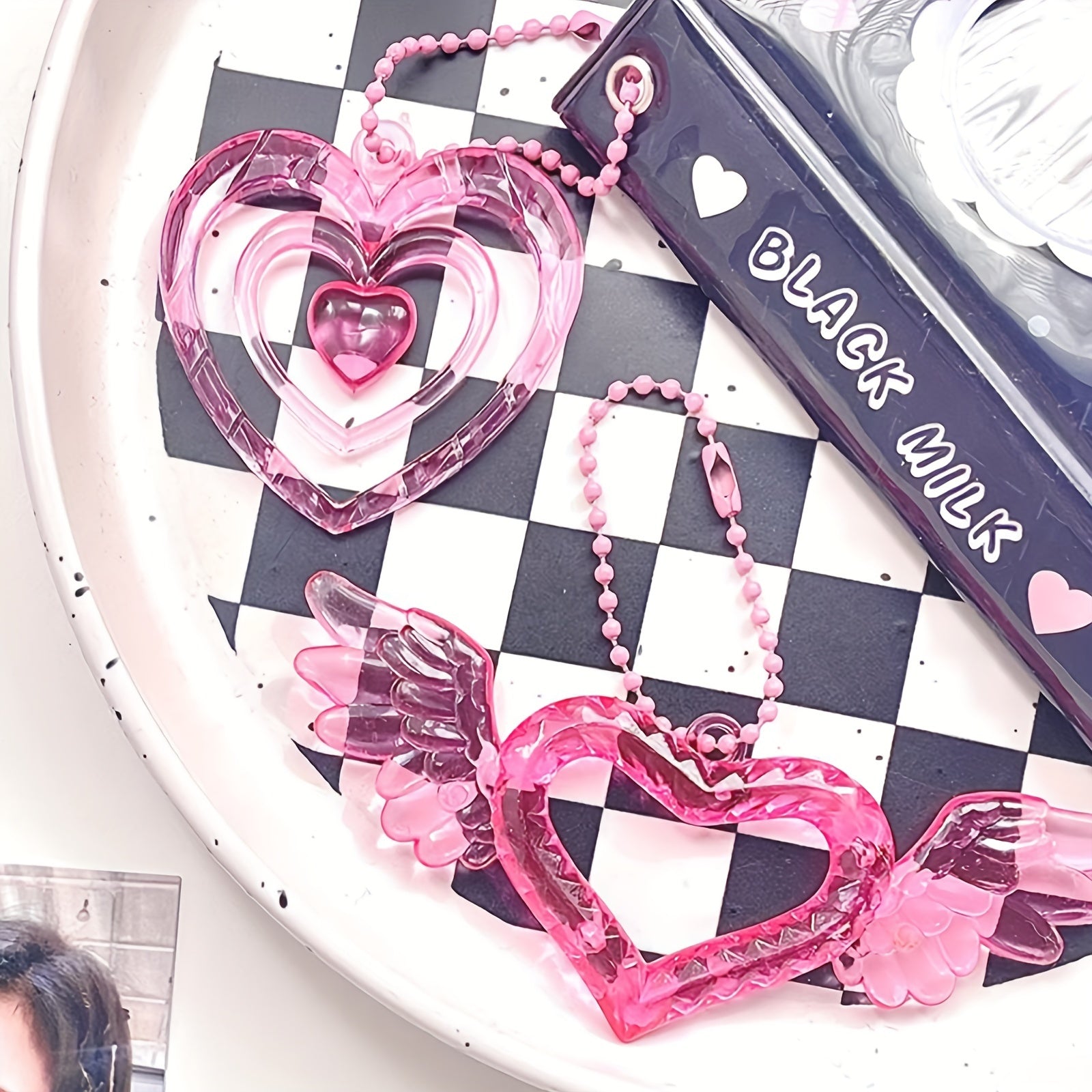Heart shaped Keychain Pendant Bag Purse Ornament