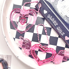Heart shaped Keychain Pendant Bag Purse Ornament