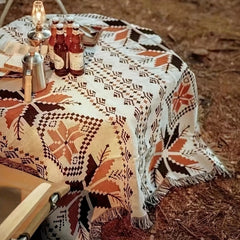 Ethnic Style Cotton Cloth Outdoor Camping Blanket Tear Resistant Mat