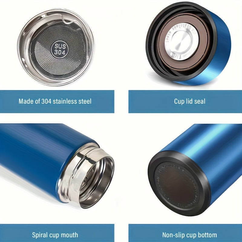 Stainless Steel Insulated Cup with Digital Display & Tea Infuser