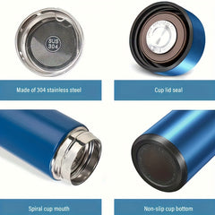 Stainless Steel Insulated Cup with Digital Display & Tea Infuser