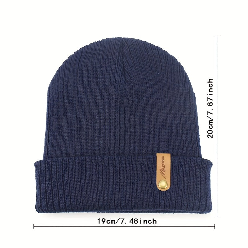 Unisex Casual Beanie Hat Winter Outdoor Thick Warm Knitted Hedging Hats