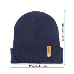 Unisex Casual Beanie Hat Winter Outdoor Thick Warm Knitted Hedging Hats