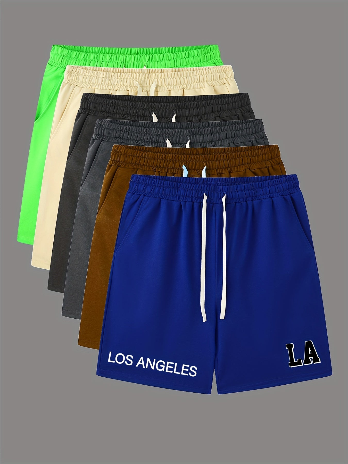 Comfy Men's Casual Drawstring Shorts for Summer Basketball Fitness