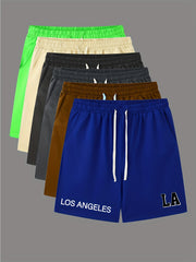 Comfy Men's Casual Drawstring Shorts for Summer Basketball Fitness