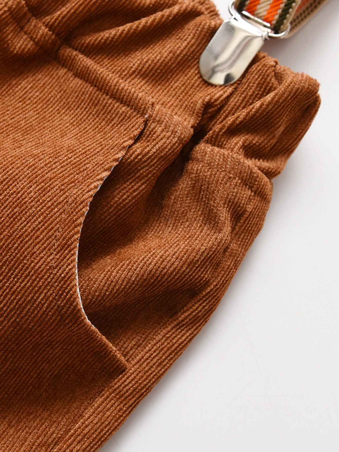 Boys Suspender Pants Elastic Waistband