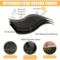 Waterproof Patio Table Cover 420D Oxford Fabric Patio Set Cover