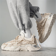 Men's Chunky Lace-Up Dad Sneakers Athletic Shoes