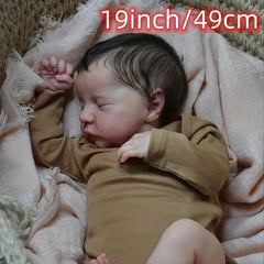 19inch Reborn Baby Doll Lifelike Soft Touch Hand Painted Sleeping Baby Art Doll