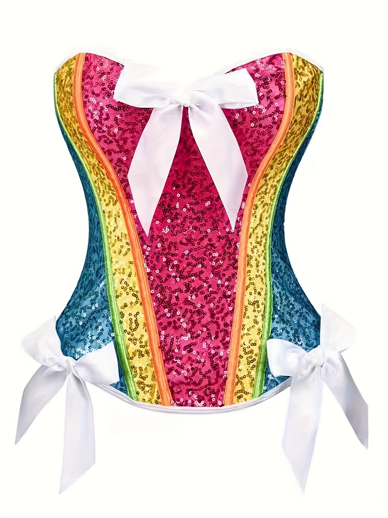Sequin Strapless Corset Bustier Tummy Control Body Shaper