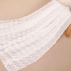 Pleated Voile Hijab Solid Scarf Casual Sunscreen Shawl Women Head Wrap Turban