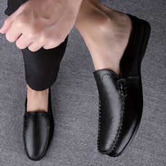 Men's No Tie Slip On Faux Leather Loafers Casual Outdoor Shoes