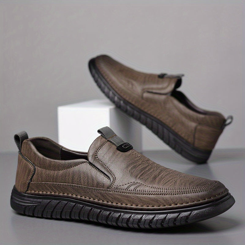 Men's Comfy Non slip PU Leather Loafer Shoes