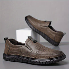 Men's Comfy Non slip PU Leather Loafer Shoes