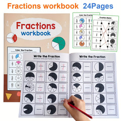 Math Practice Worksheets for Kids Learning Fractions
