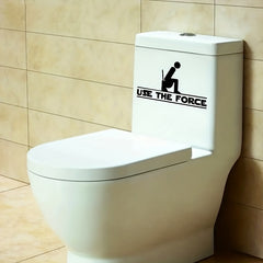 Toilet Vinyl Decals Art Door Stickers - Fun Bathroom Decor
