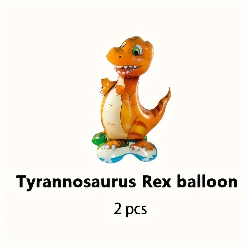 2pcs Standing Dinosaur Aluminum Balloon Birthday Party Decoration