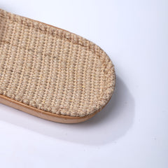 Star Pattern Slippers Causal Open Toe Pin Dots Print Flat Linen Shoes