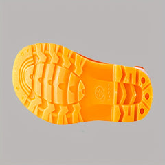 Orange Quick Drying Rain Boots Waterproof Non Slip Thickened PVC Casual Sneaker