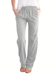 Drawstring Waist Pants Casual Women's Clothing