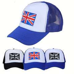 British Flag Trucker Hat Unisex Baseball Cap Lightweight Adjustable Sunscreen
