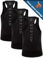 Men's Letter Print Sleeveless Shirt Athletic Quick Dry Breathable Tank Top
