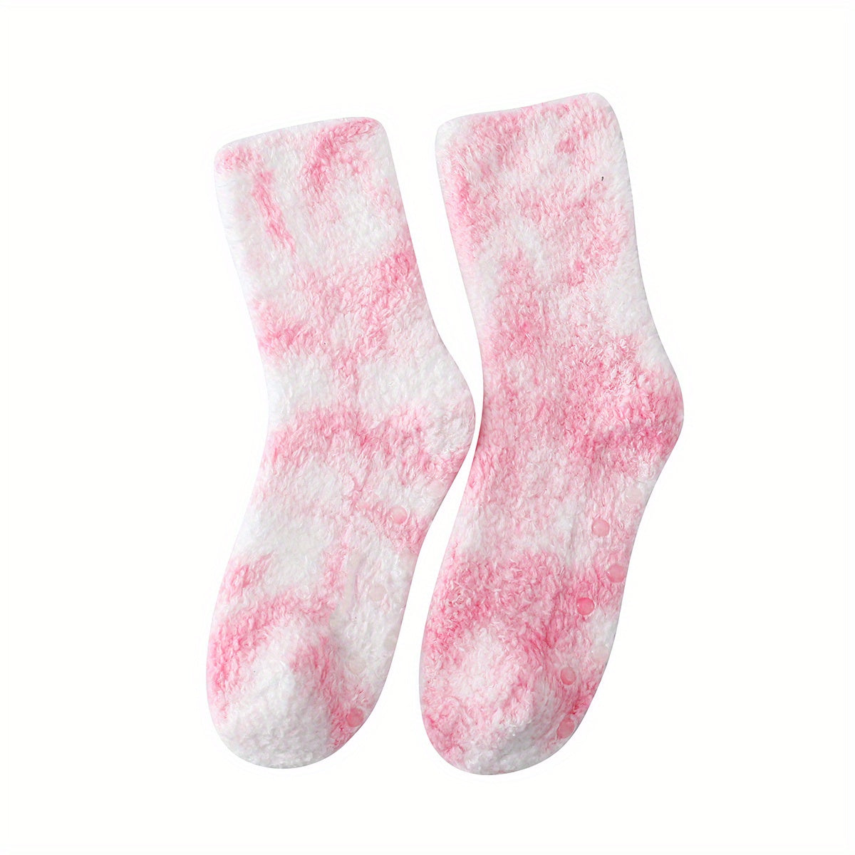 Tie Dye Print Fuzzy Socks Women's Stockings