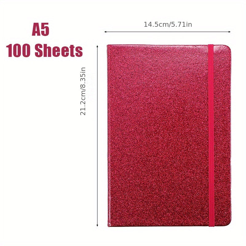 A5 Hard Faced Notebook Art Small Fresh Sequined Ledger