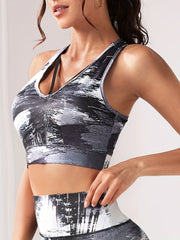 Hollow Out Racer Back Crop Top