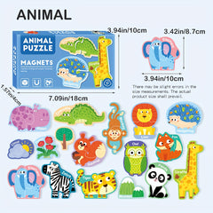 Magnetic Puzzle Stickers Set Letters Numbers Fruits Perfect Gift