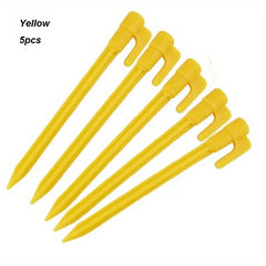 5pcs Plastic Tent Stakes Heavy Duty Pegs for Outdoor Camping