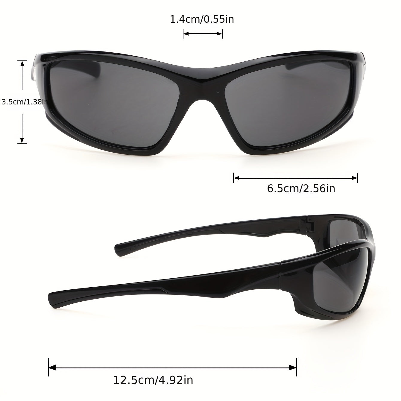 Y2K Wrap Around Sunglasses Gradient Lens UV400